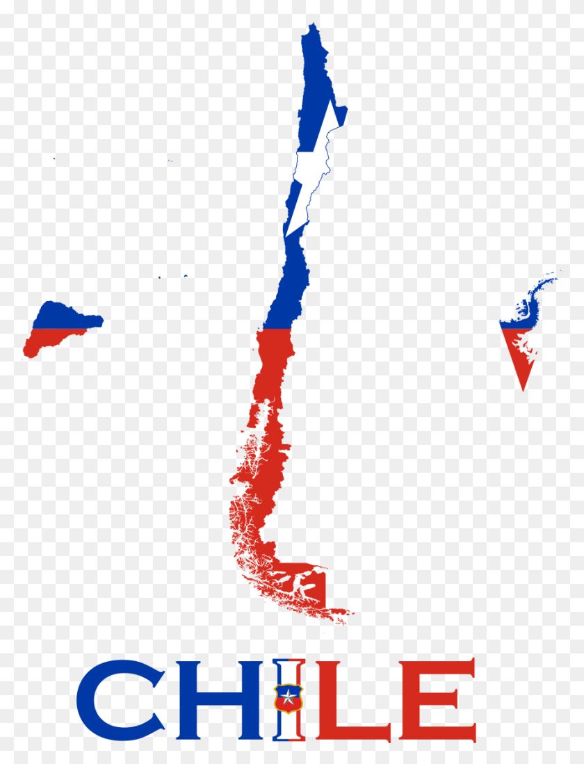 886x1181 Descargar Png Bandera De Chile Mapa De La Bandera De Chile En Mapa, Cartel, Publicidad, Gráficos Hd Png