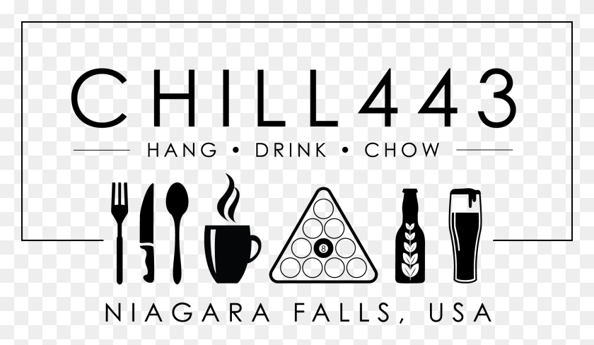 1885x1036 Chill 443 Offers Full Service Dine In Cuisine Casual Hang Drink Chow, Text, Symbol, Alphabet HD PNG Download