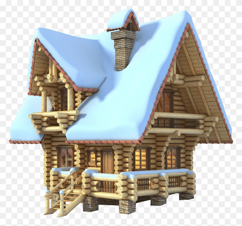 1704x1586 Chimney Drawing Log Cabin 3d Cartoon Background Snow, Housing, Building, Nature HD PNG Download