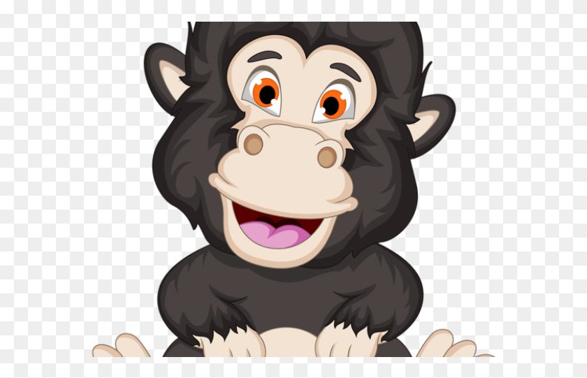 580x481 Шимпанзе Клипарт Горилла Лицо Горилла, Игрушка, Животное, Млекопитающее Hd Png Скачать