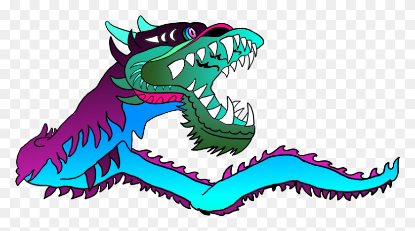 830x434 Chinese Blue Dragon Chinese Cartoon Dragon HD PNG Download