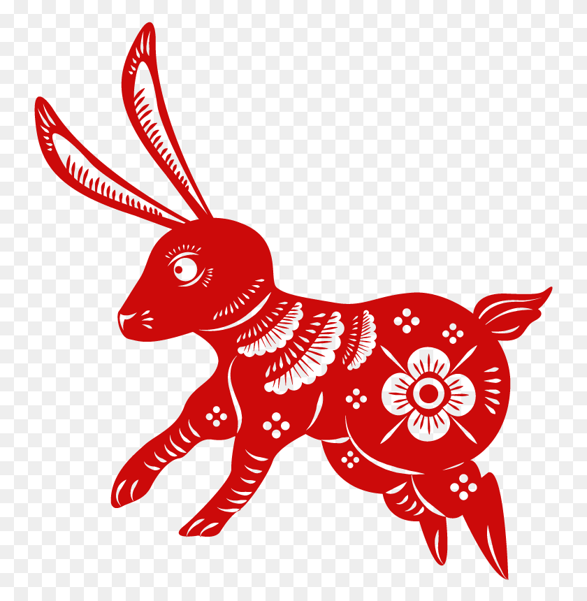 743x800 Chinese Clipart Chinese Zodiac Zodiac Rabbit, Animal, Antelope, Wildlife HD PNG Download