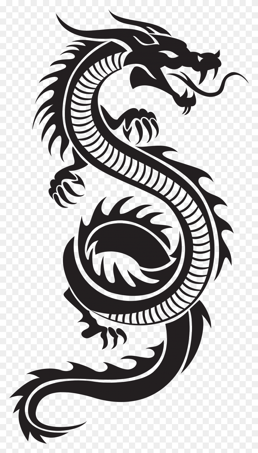 3265x5923 Chinese Dragon Silhouette Clip Art Chinese Dragon Silhouette, Dragon HD PNG Download