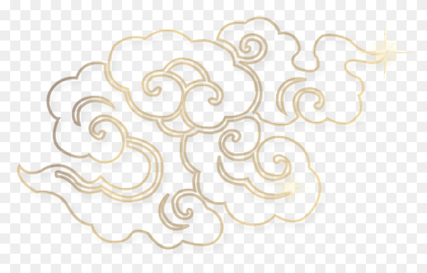 824x506 Chinese Drawing Cloud Chinese Cloud Pattern, Graphics, Floral Design Descargar Hd Png