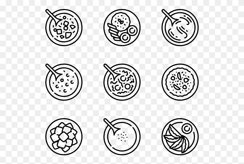 529x505 Chinese Food Line Art, Gray, World Of Warcraft HD PNG Download