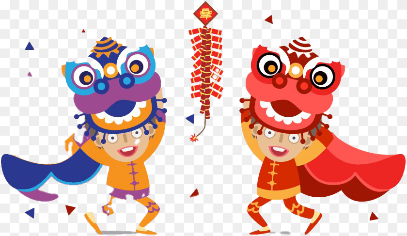 838x487 Chinese New Year Dragon Photo Chinese New Year Lion Dance Cartoon, Baby, Person, Animal, Bear PNG