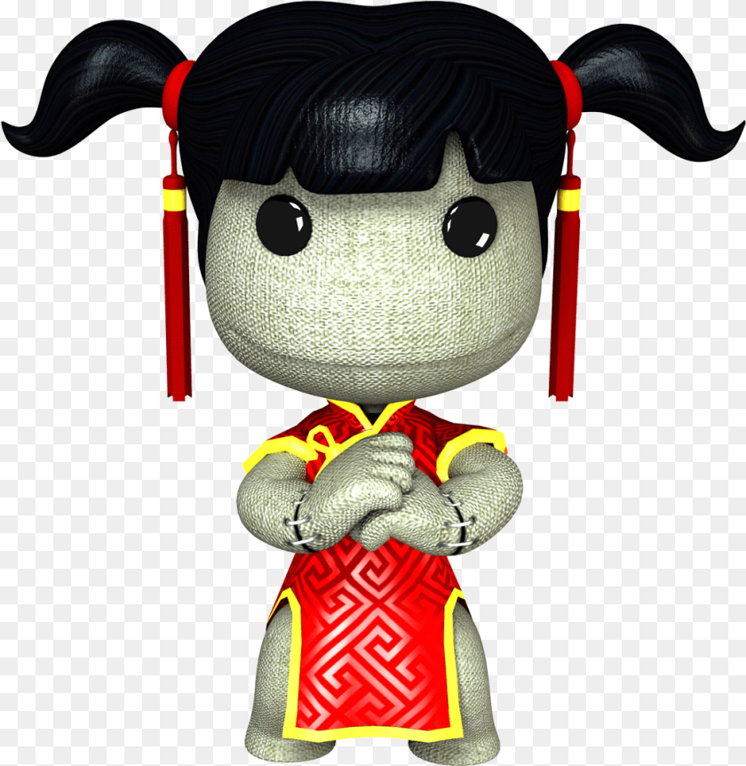 1033x1060 Chinese New Year Girl Costume Little Big Planet Sackgirl, Toy, People, Person, Baby Transparent PNG