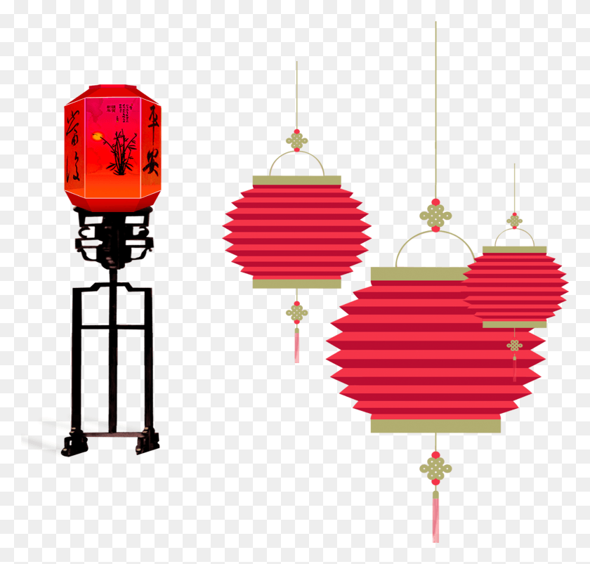 3079x2934 Chinese New Year Motif, Lantern, Lamp, Lighting HD PNG Download