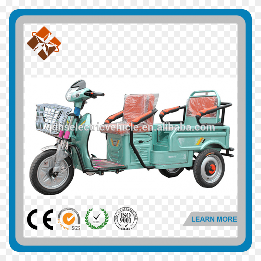 800x800 Китайский Популярный E Trike Складной Электрический Трехколесный Велосипед Iso, Транспортное Средство, Транспорт, Газонокосилка Hd Png Скачать