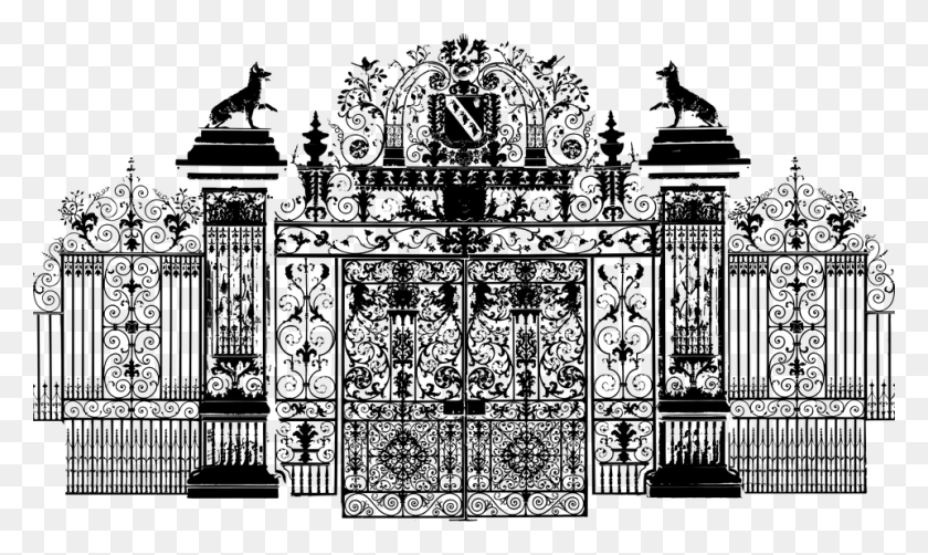 960x544 Chirk Castle Gates Silhouette Gate Entrance Exit Chirk Castle, Gray, World Of Warcraft HD PNG Download