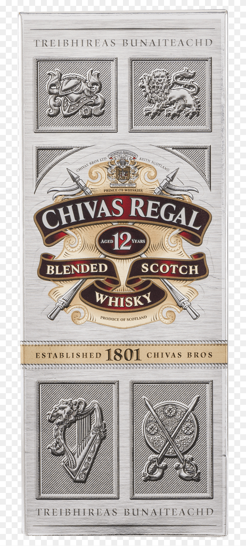 719x1801 Chivas Regal Scotch Whisky Scotland 12 Year Old Blended Chivas Regal, Beer, Alcohol, Beverage HD PNG Download