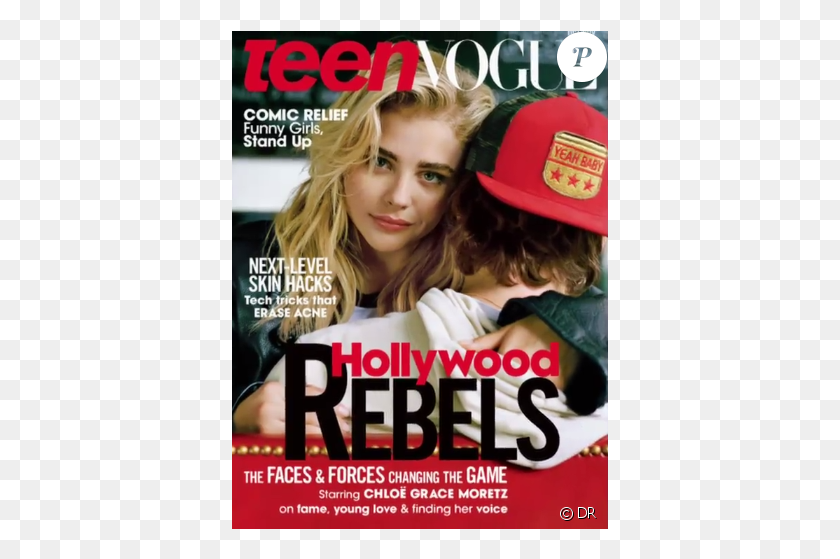 377x499 Chlo Grace Moretz En Couverture Du Magazine Teen Vogue Vogue, Person, Human, Tabloid HD PNG Download