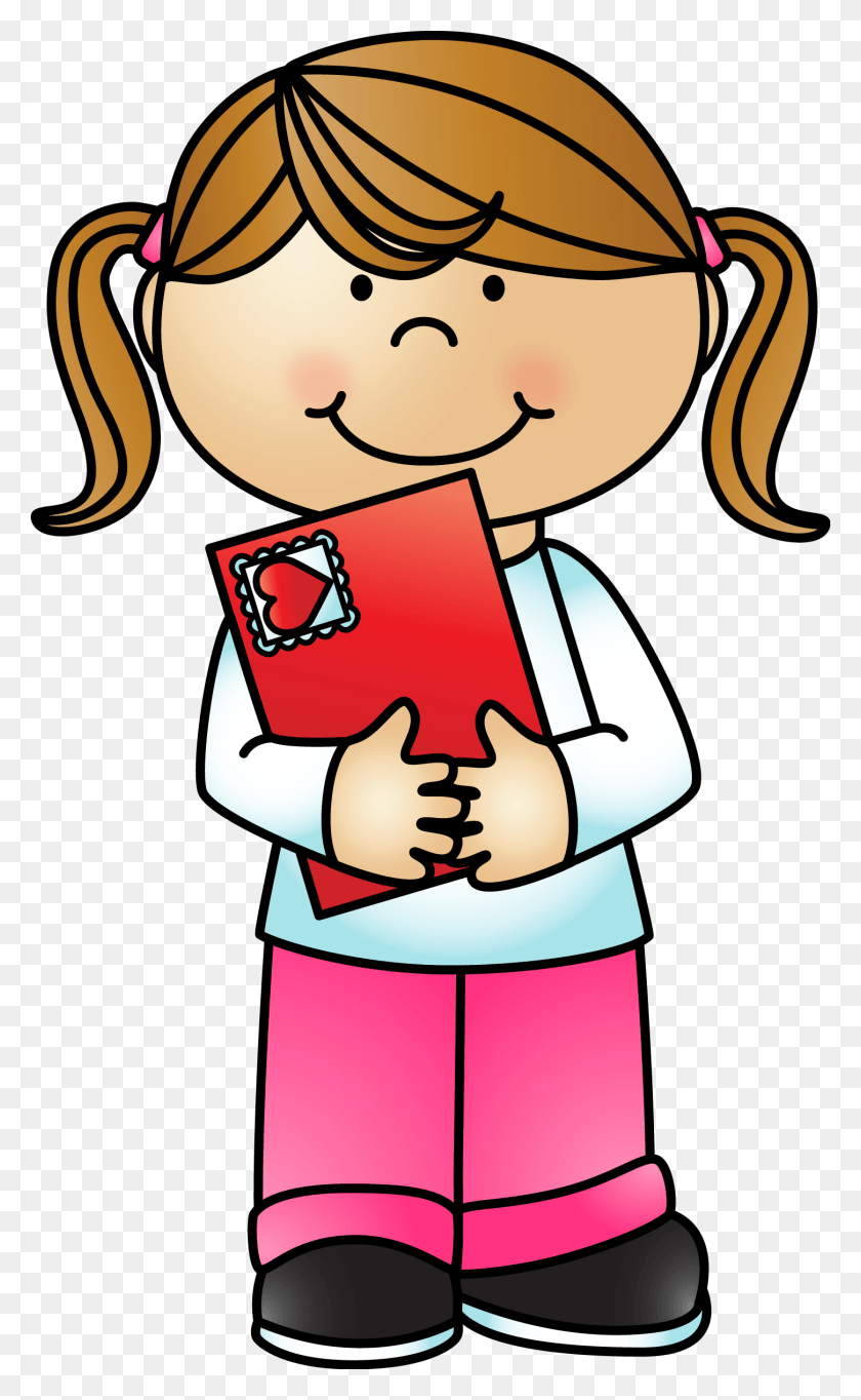 1451x2426 Chloe Valentines Day Card Whimsyclips Cartoon, Reading, Smelling, Face HD PNG Download