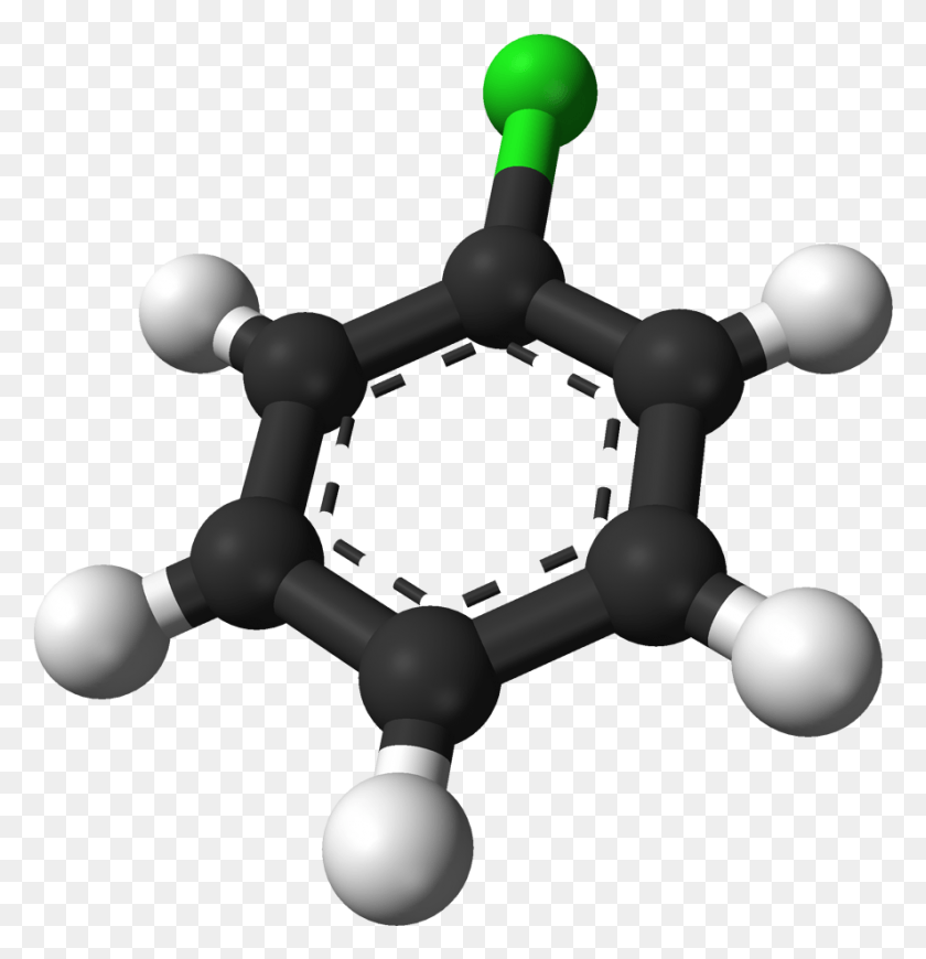 887x922 Chlorobenzene 3d Balls Carboxylic Acid 3d Structure, Sphere, Lamp, Rattle HD PNG Download