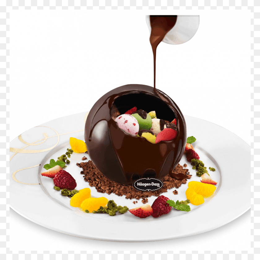 793x793 Chocolate Bomb 2018 Ndr Haagen Dazs Chocolate Bombe, Dish, Meal, Food HD PNG Download