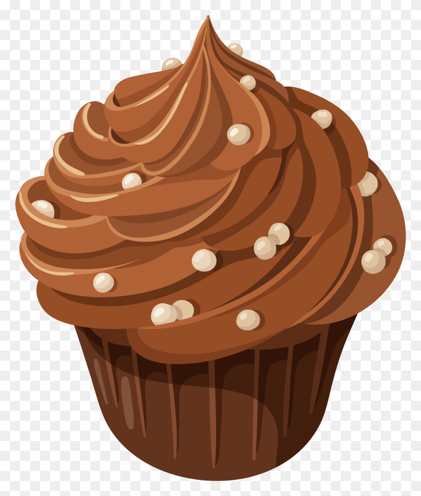 2380x2839 Chocolate Cake Image Cartoon Chocolate Cupcake Transparent Background, Cream, Cake, Dessert HD PNG Download