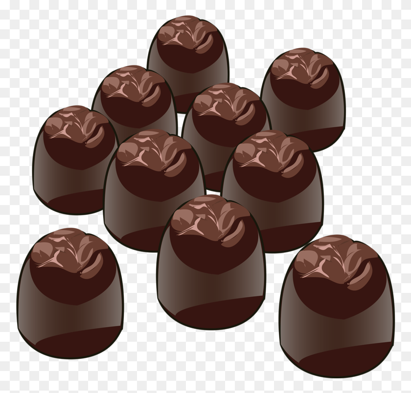 776x745 Chocolate Candy Chocolate Bon Bons Clipart, Sweets, Food, Confectionery HD PNG Download