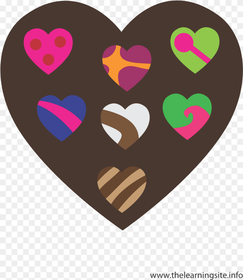 Chocolate Candy Hearts Flashcard Girly, Heart Transparent PNG