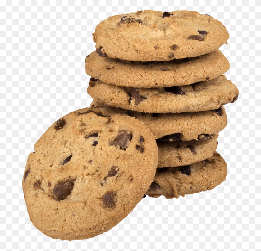 700x748 Chocolate Chip Cookies Stacked On Top Of One Another Chocolate Chip Cookies, Cookie, Food, Biscuit HD PNG Download