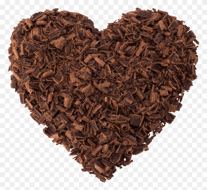 4254x3886 Chocolate Curls Heart Picture HD PNG Download