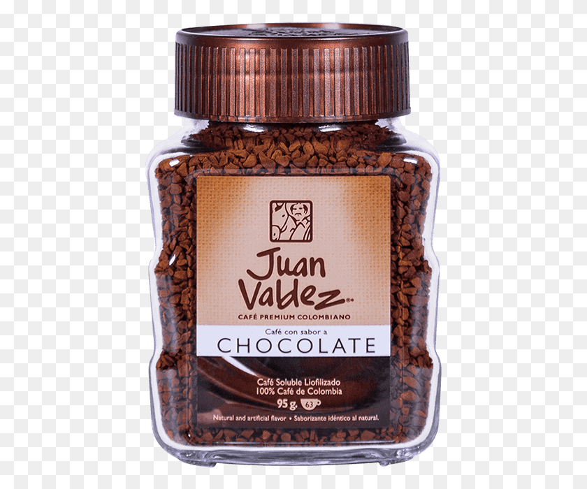 425x640 Descargar Png Chocolate Liofilizado Café Juan Valdez Instant Decaf Coffee, Food, Box, Jar Hd Png