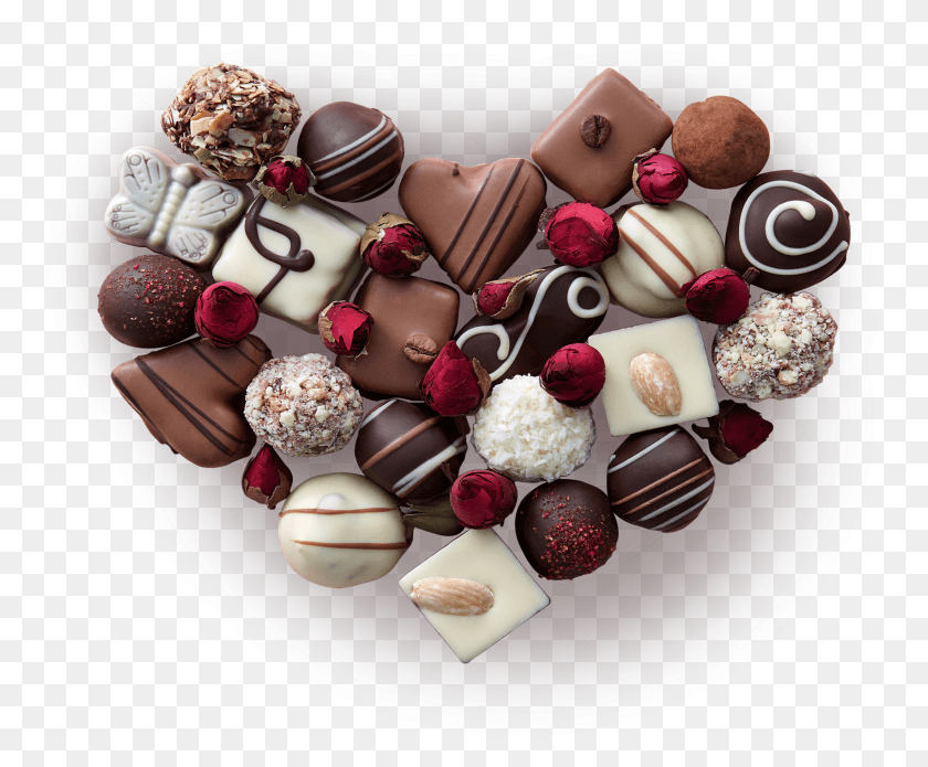 2002x1630 Chocolate Heart Shaped Pattern Promotional Prouv Perfumes, Sweets, Food, Confectionery Descargar Hd Png