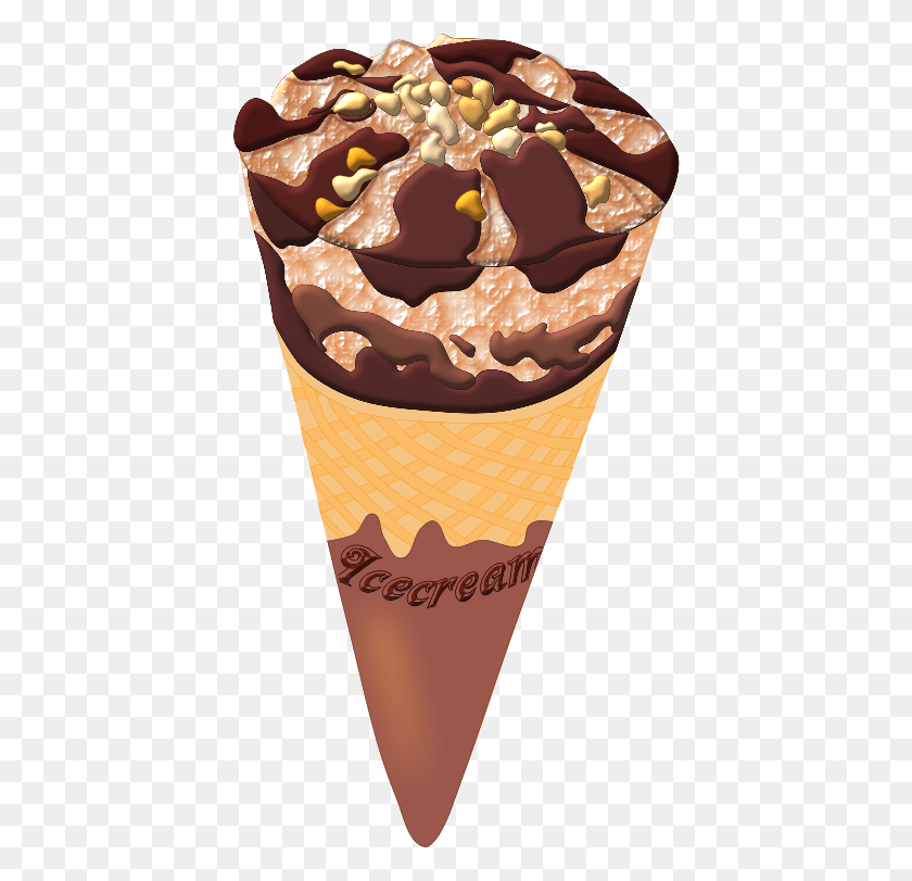 412x751 Шоколадное Мороженое Шоколадное Мороженое Рожок, Сливки, Десерт, Еда Hd Png Скачать