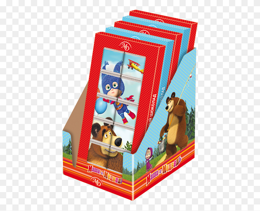444x621 Chocolate Puzzle Masha And The Bear 50gr12 Pcs Milk Masha And The Bear Chocolate, Poster, Advertisement, Flyer HD PNG Download