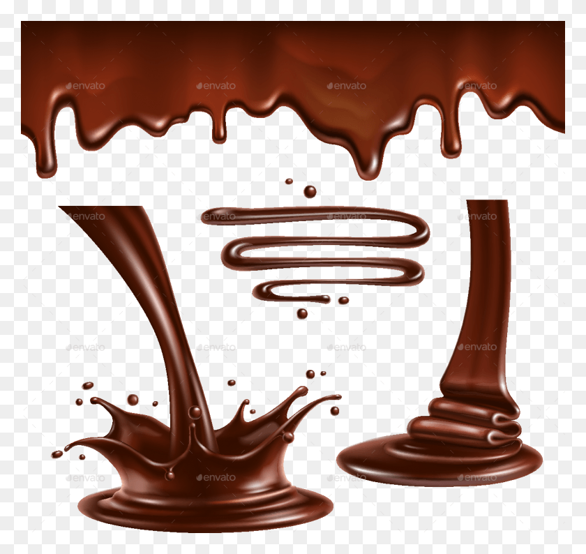 1250x1177 Chocolate Splashes And Drops By Mia V Chocolate Splash Vector, Dessert, Food, Fudge HD PNG Download
