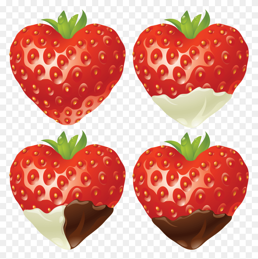 3551x3564 Chocolate Strawberry Heart, Fruit, Plant, Food HD PNG Download