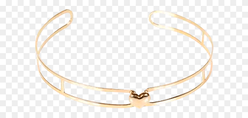 606x340 Choker Necklaces Coqueta 68455 Choker Gold Bangle, Necklace, Jewelry, Accessories HD PNG Download