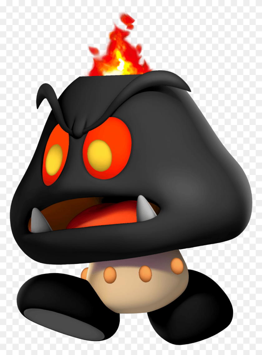 991x1368 Choomba Mamplbis 3D Fire Goomba Mario, Игрушка, Растительность, Растение Hd Png Скачать