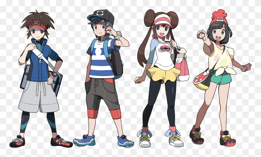 2234x1280 Choose The Girls Pokemon Black And White 2 Player Characters, Shoe, Footwear, Clothing HD PNG Download