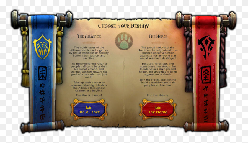 954x521 Choose Your Destiny Wow Horde Pandaren Monk Wow, Text, Menu, Scroll HD PNG Download