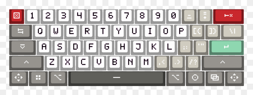 1229x407 Выберите Цвета Клавиатуры Pixelated Keyboard Key, Компьютерная Клавиатура, Компьютерное Оборудование, Оборудование Hd Png Скачать