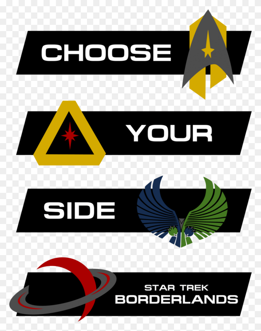 788x1015 Choose Your Side Star Trek Borderlands, Text, Symbol, Number HD PNG Download