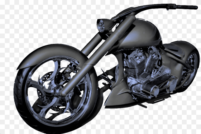 Chopper, Machine, Motor, Spoke, Wheel Transparent PNG