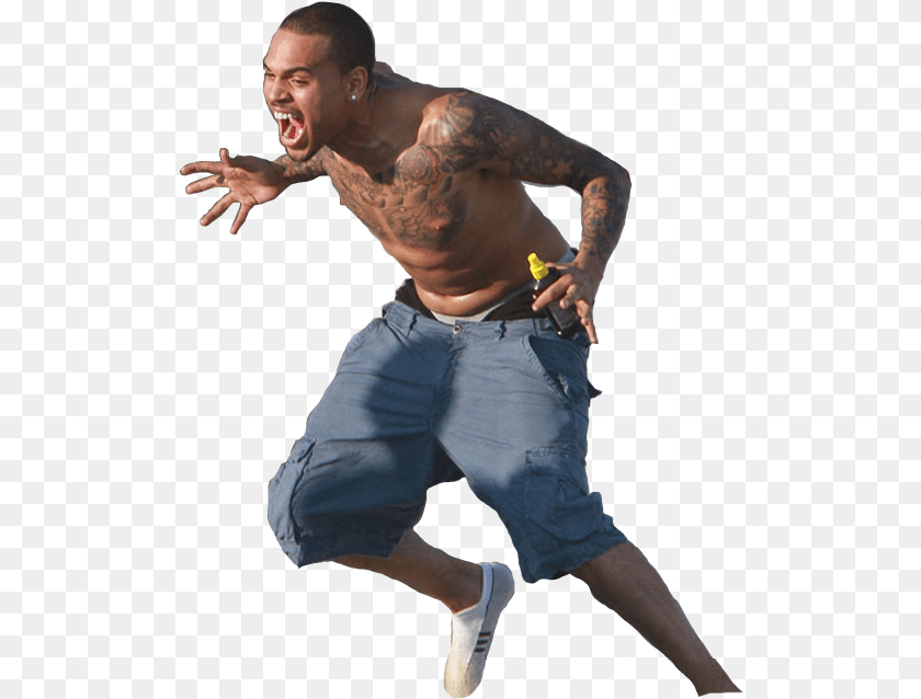 517x638 Chris Brown Gulls Dancer Hip Chris Brown, Clothing, Pants, Adult, Skin Clipart PNG