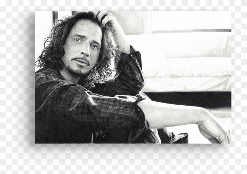 851x581 Chris Cornell Chris Cornell Drawing, Person, Human, Face HD PNG Download