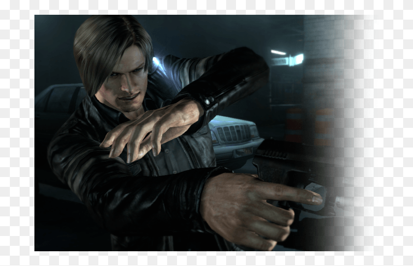 700x481 Chris Redfield Leon S Kennedy Hands, Person, Human, Gun HD PNG Download