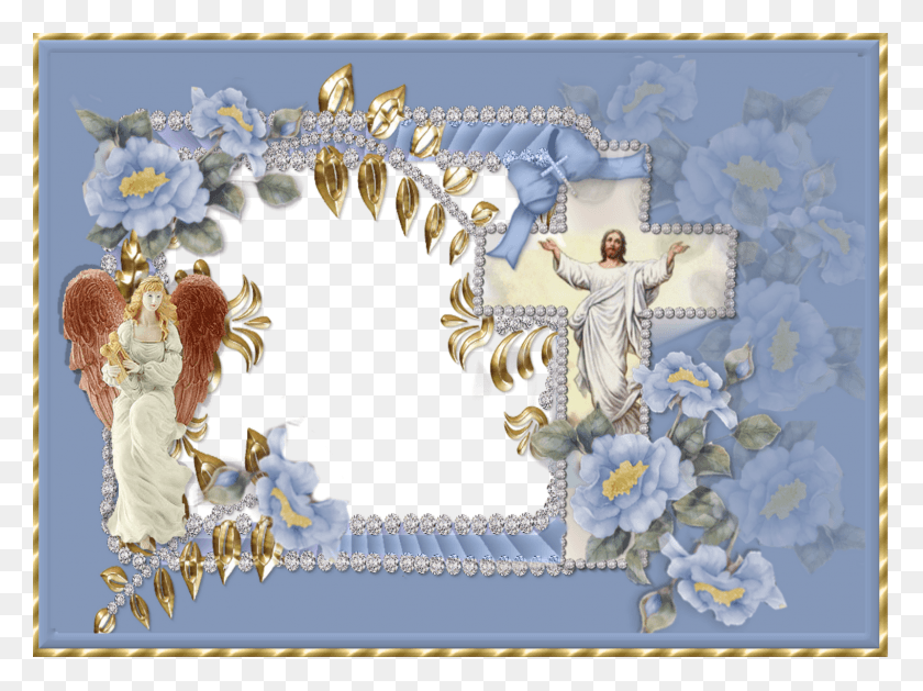 1600x1168 Christian Easter Border Angel Frame Transparent, Person, Human HD PNG Download