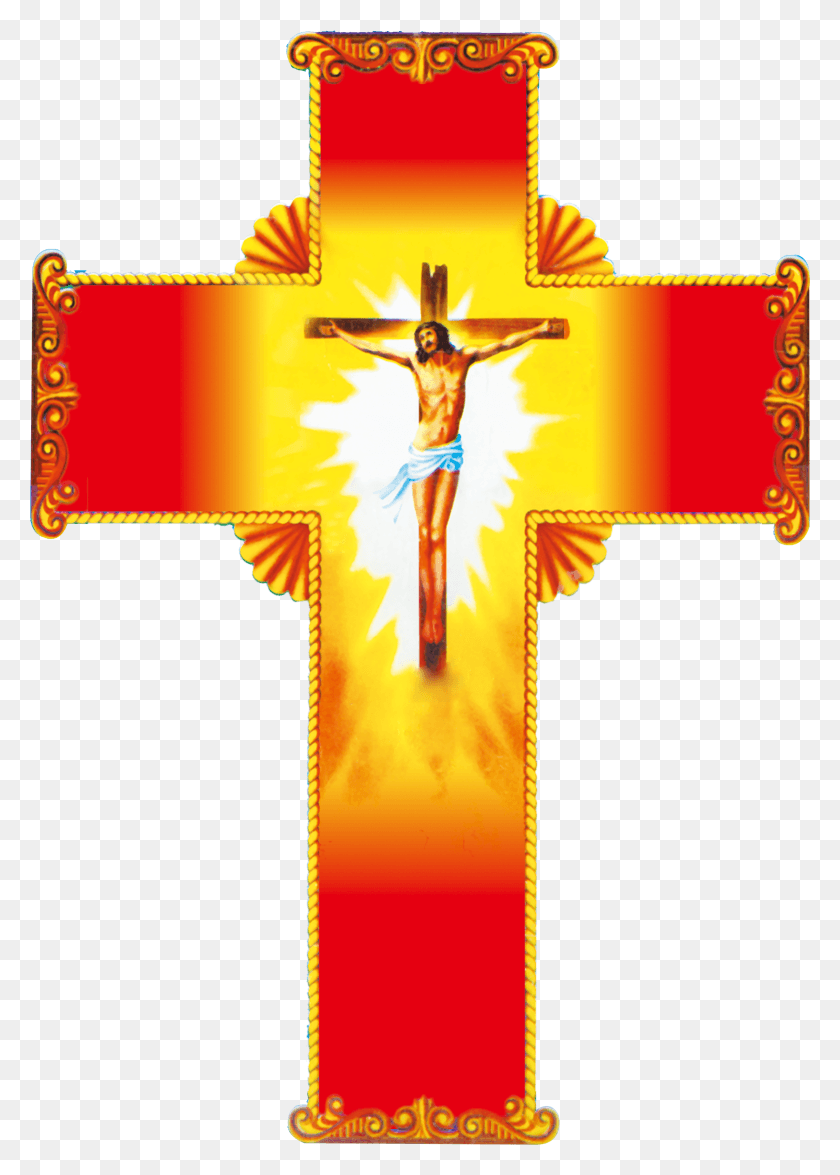 2147x3071 Christian Red Jesus Material Jesus, Cross, Symbol, Crucifix HD PNG Download