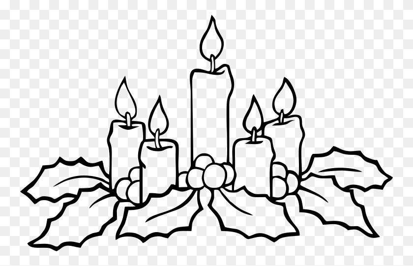 758x481 Christmas Advent Wreath Coloring Pages Christmas Candle Coloring Pages, Gray, World Of Warcraft HD PNG Download