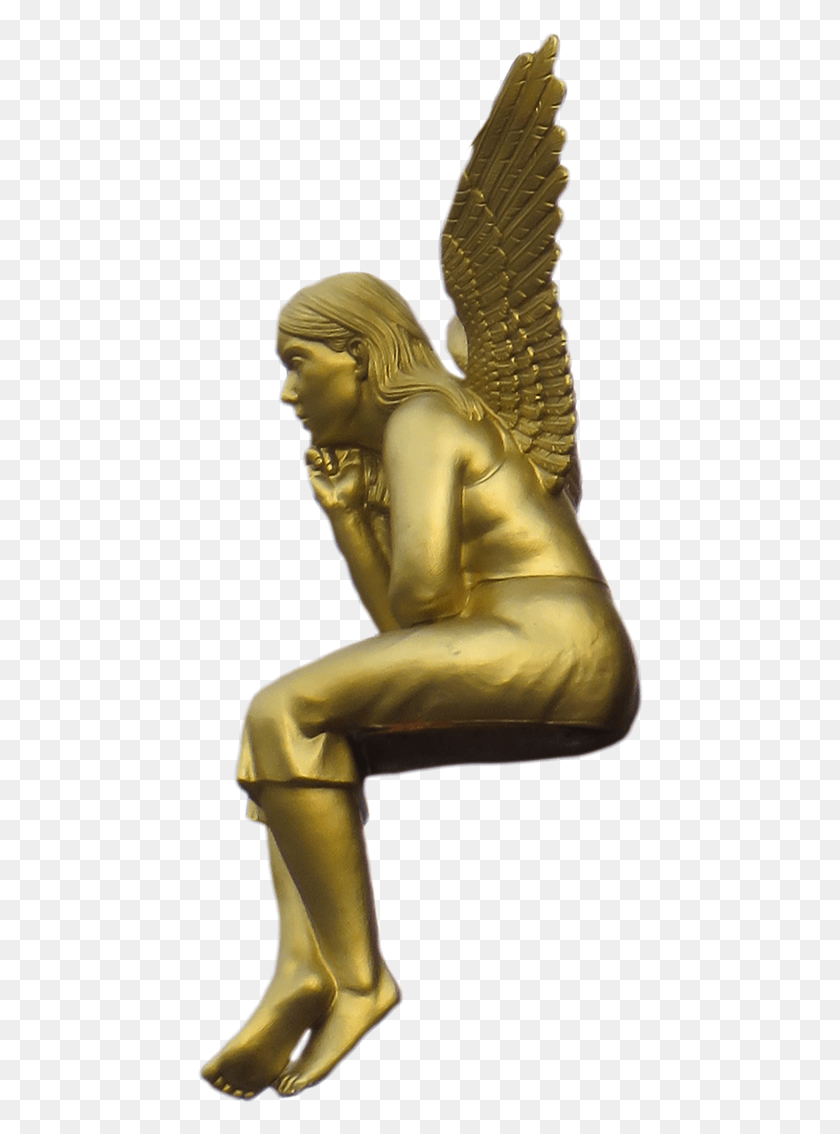 449x1074 Christmas Angel Christmas Angel Image Bronze Sculpture, Figurine, Person HD PNG Download