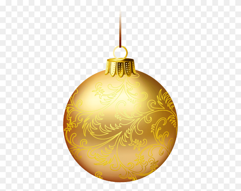 401x606 Christmas Ball Decorations 2 Messages Sticker 6 Christmas Golden Ball, Ornament, Lighting, Birthday Cake HD PNG Download