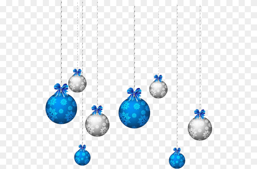 547x554 Christmas Balls File Christmas Decorations Blue, Accessories, Earring, Jewelry, Necklace PNG