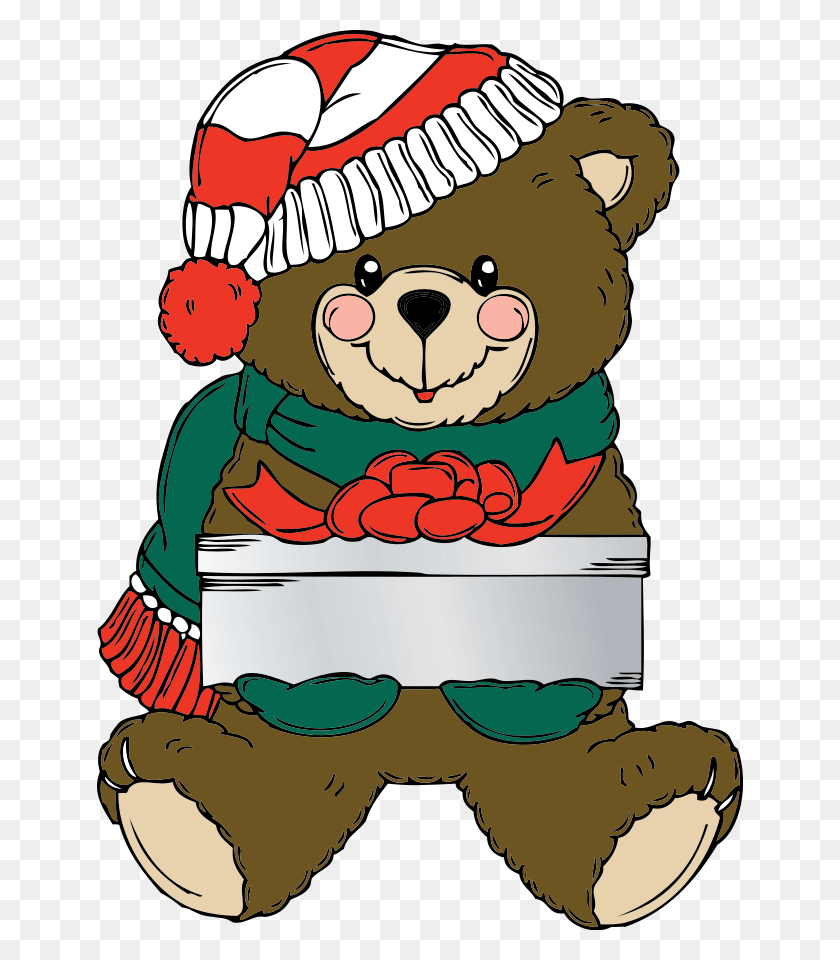 646x900 Christmas Bear Clipart Free Christmas Teddy Bear Clip Art, Elf, Toy HD PNG Download
