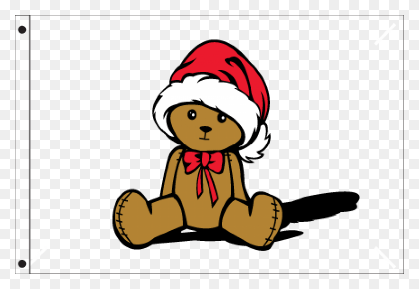 1201x801 Рождественский Медведь Новогодний Мишка В Шапочке, Одежда, Одежда, Чепчик Hd Png Скачать