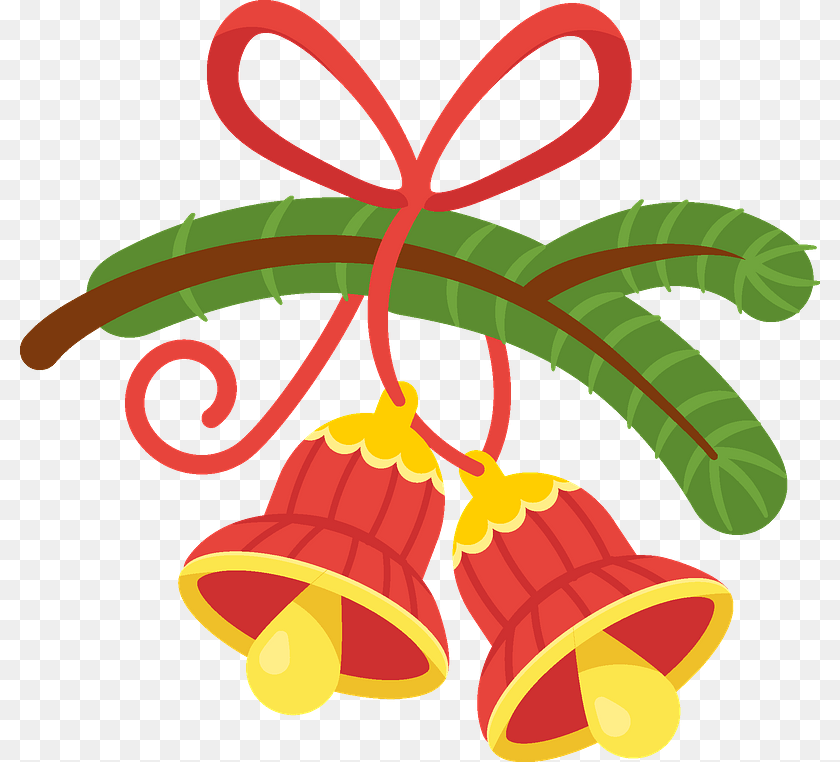 800x762 Christmas Bell Clipart, Dynamite, Weapon Sticker PNG