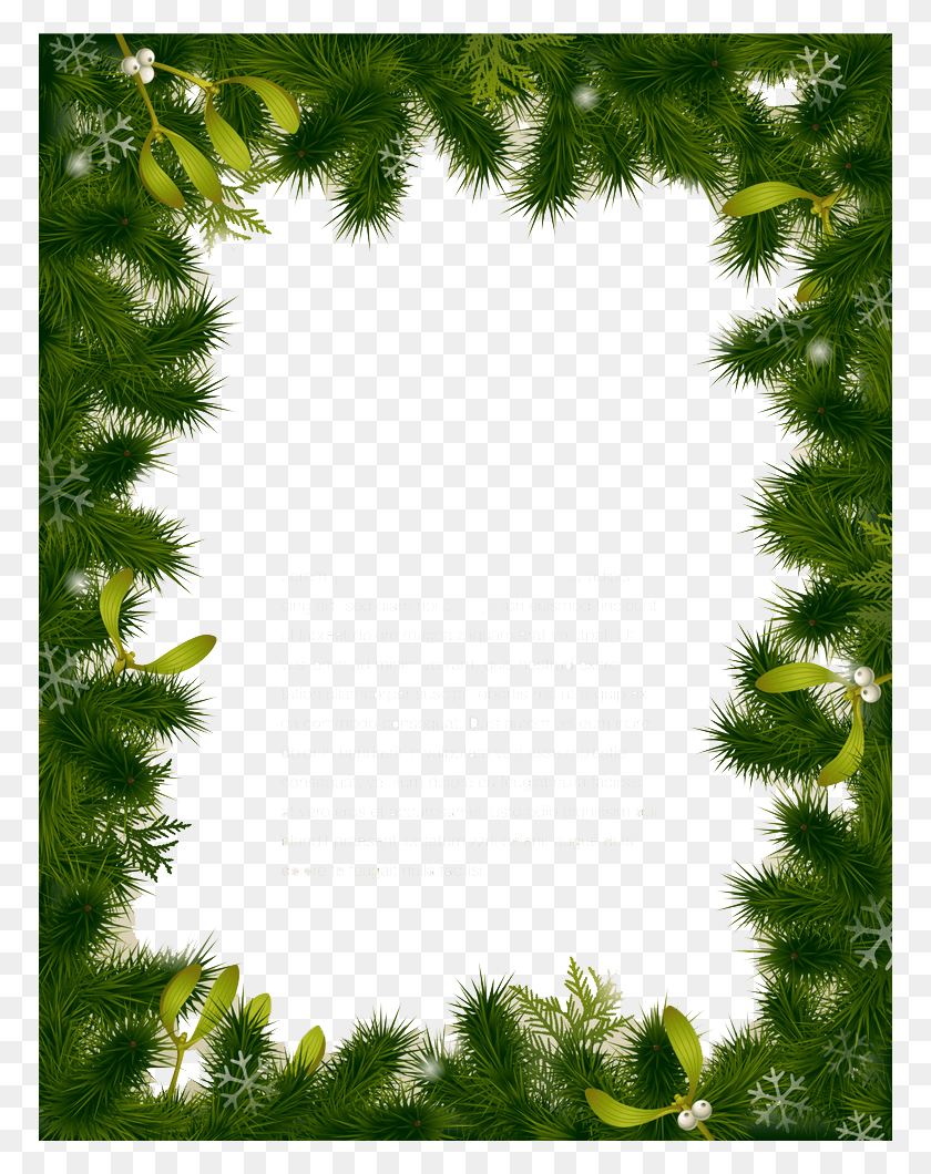 770x1000 Рождественская Граница Прозрачная Рождественская Граница Векторная Графика, Дерево, Растение, Хвойное Дерево Png Скачать